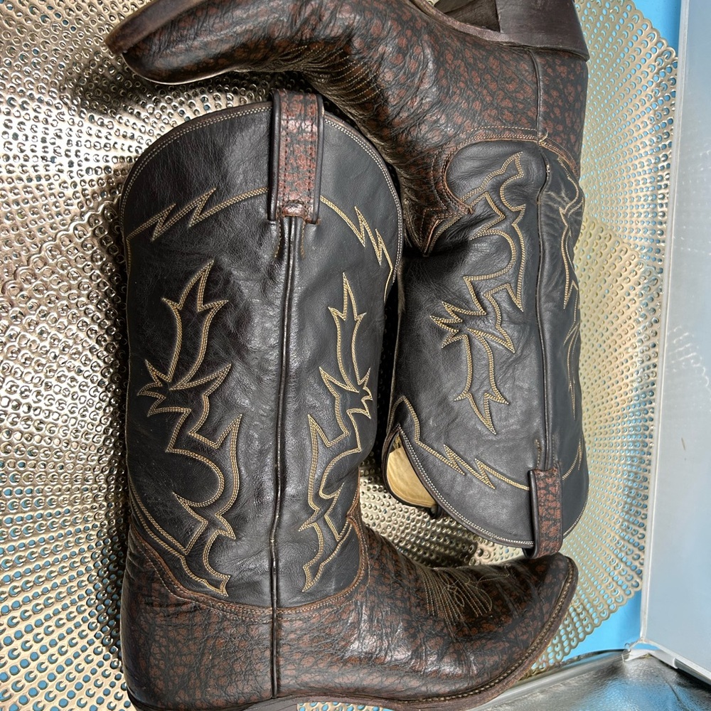 Tony Lama men 13 vintage Texas cowboy boots - Picture 6 of 9
